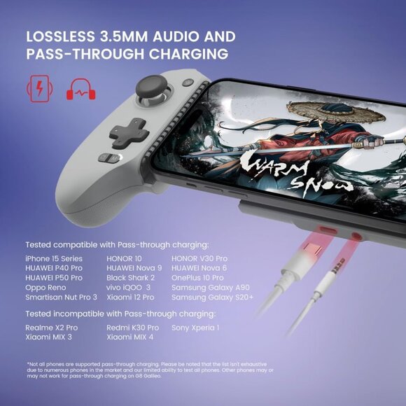 GameSir G8 Galileo Type-C Mobile Gaming Controller for Android & iPhone 15 Serie - Picture 6 of 10